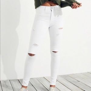 NWT Hollister White High Rise Skinny Jeans